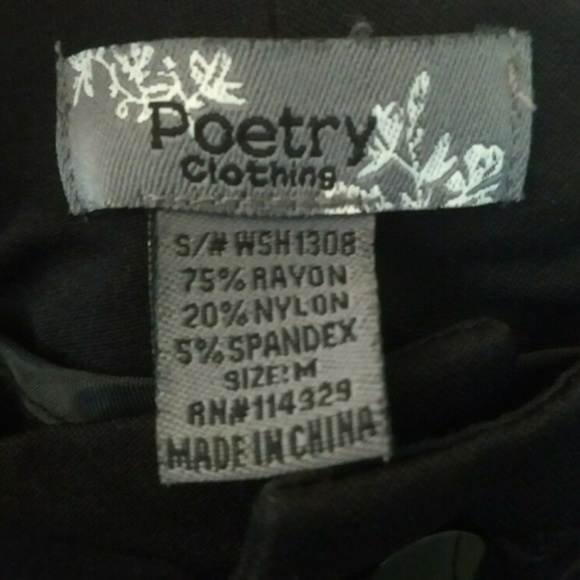 Poetry short black shorts--$5 SALE! - Picture 3 of 3
